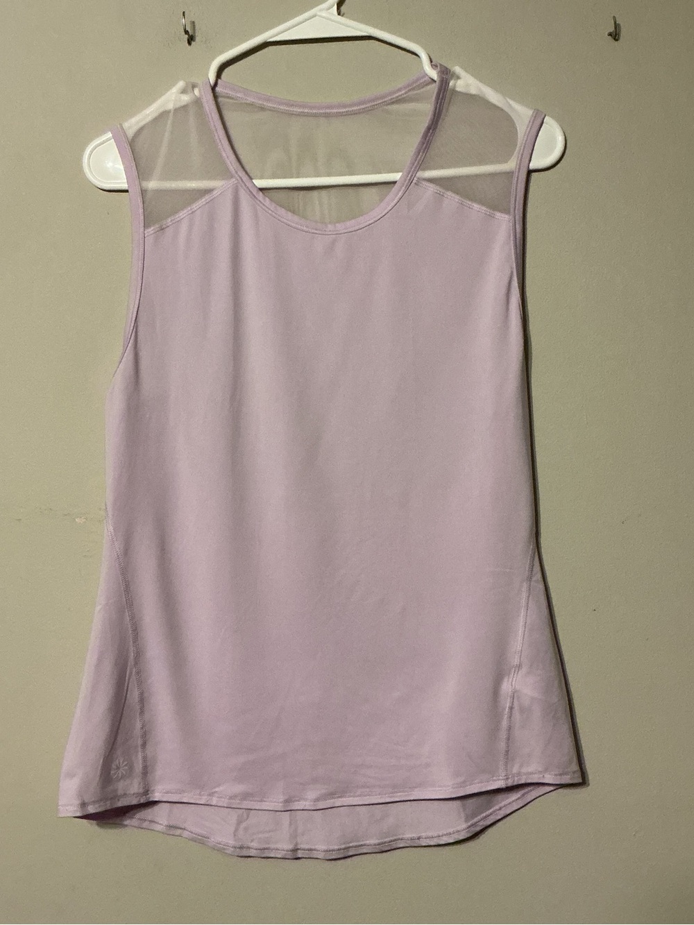 Athleta Lavender Mesh-Yoke Tank Top